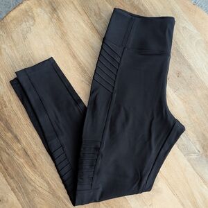 Athleta Delancey Moto Tight in Black